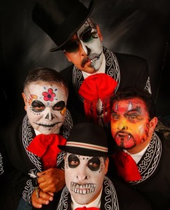 We perform a special Dia De Los Muertos (Day of the Dead) show during the Halloween season in traditional Mexican makeup!