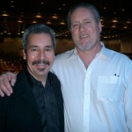 Temptations Music Director Bob Farrell with Bobby Medina after recent concert